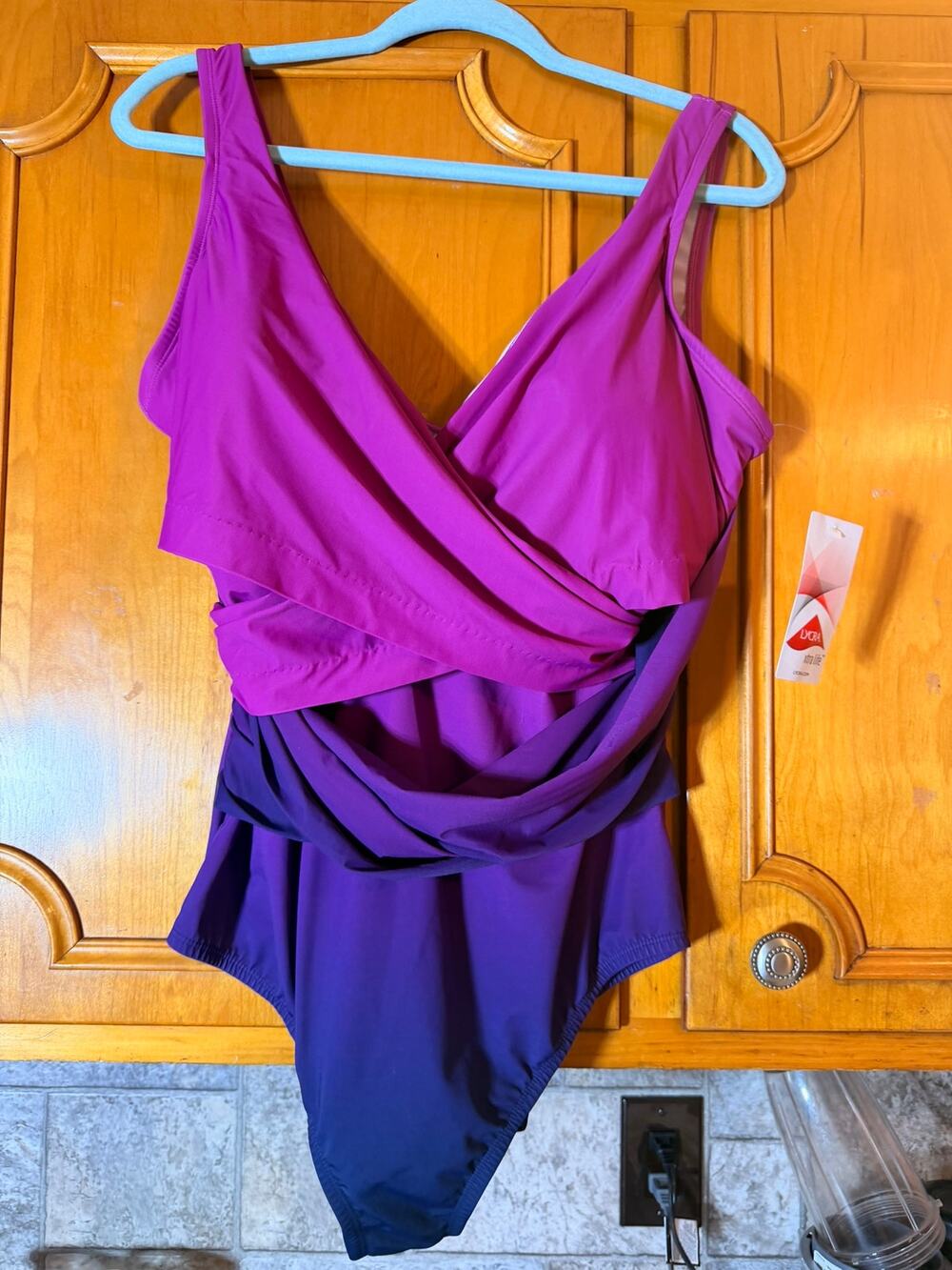 purple blue Bathing suit LYRA 18DD BNWT